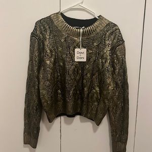 Vici Dolls - metallic gold sweater. Great for the holiday season!